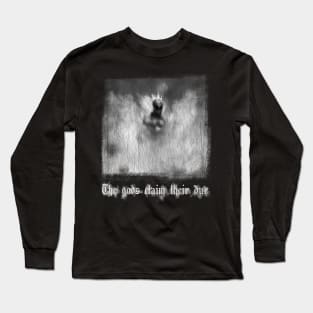 the gods claim their due - Black and White Long Sleeve T-Shirt